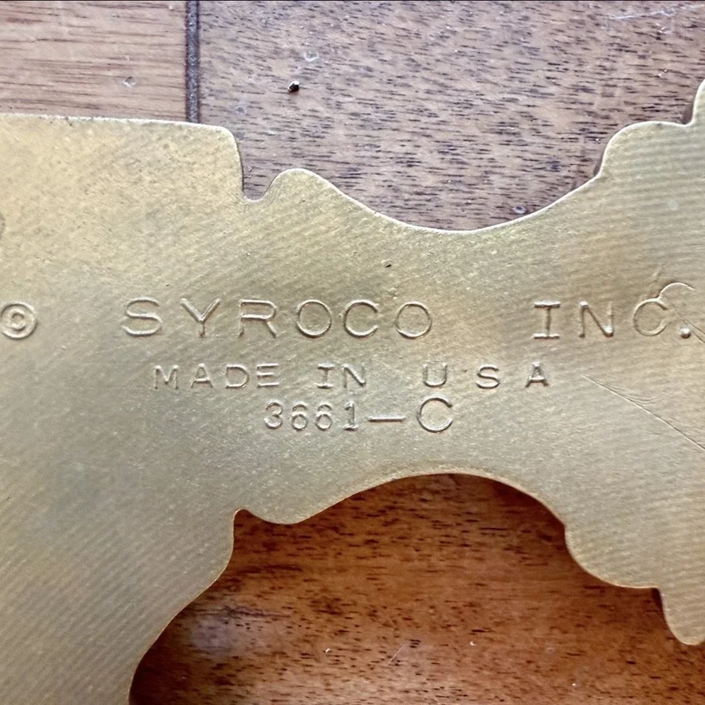 VTG 70s MCM Syroco Homco Gold Key Wall Decor Fleur De Lis Lys Hollywood Regency